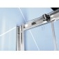 Polysan Easy Line - Cabine de douche quart de cercle, 900 x 800 mm, aluminium poli/verre clair EL2815
