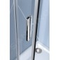 Polysan Easy Line - Cabine de douche quart de cercle, 900 x 800 mm, aluminium poli/verre clair EL2815