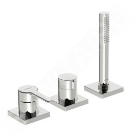 Hansa Ronda - Mitigeur pour montage sur bord de baignoire, installation 3 trous, chrome 03419483