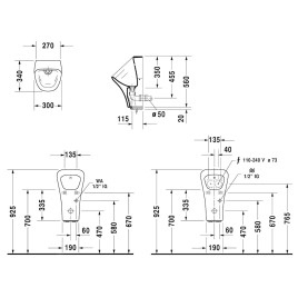 Duravit DuraStyle - Urinoir électronique, alimentation secteur, Rimless, avec HygieneGlaze, blanc alpin 2806312093