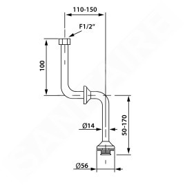 Bruckner Accessoires - Kit de raccordement pour urinoir avec remplissage par le haut 121.628.1