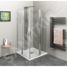 Polysan Zoom Line - Cabine de douche 900 x 900 mm, aluminium/verre clair ZL5415