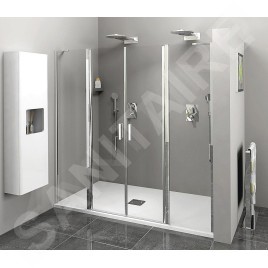 Polysan Zoom Line - Porte de douche 1600 mm, aluminium poli/verre clair ZL1416