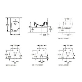 Villeroy & Boch Avento - Bidet suspendu 530x370 mm, blanc alpin 54050001