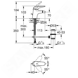 Grohe Eurostyle - Mitigeur de bidet S, chrome 23720003