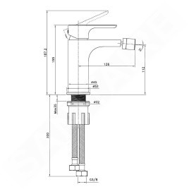 kielle Vega - Mitigeur de bidet, chrome 10418100