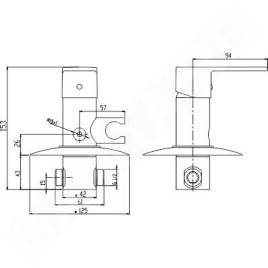 Novaservis Titania Fresh - Robinetterie de bidet encastré, chrome 96211,0