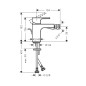Hansgrohe Vernis Shape - Mitigeur de bidet avec vidage, chrome 71219000