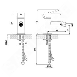 kielle Oudee - Mitigeur de bidet, chrome 10415100