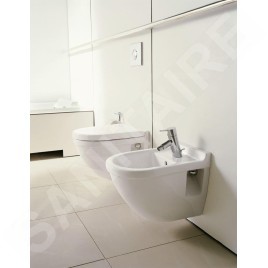 Duravit Starck 3 - Bidet suspendu avec trop-plein, blanc 2230150000