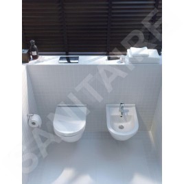 Duravit Starck 3 - Bidet suspendu avec trop-plein, blanc 2230150000