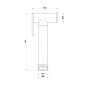 Sapho Douches - Douchette de bidet, chrome BS616