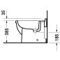 Duravit Starck 3 - Bidet sur pied avec trop-plein, avec WonderGliss, blanc 22301000001