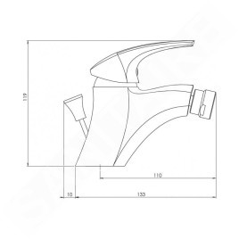 Novaservis Metalia 57 - Robinetterie de bidet avec vidage, chrome 57011,0