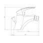 Novaservis Metalia 57 - Robinetterie de bidet avec vidage, chrome 57011,0