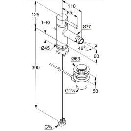 Kludi Bozz - Mitigeur de bidet, chrome 385330576