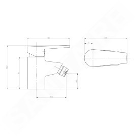 Aqualine Areta - Mitigeur de bidet, chrome GH465