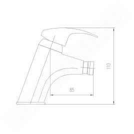 Aqualine Kasiopea - Mitigeur de bidet, chrome 1107-03