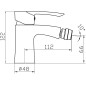 Novaservis Nobless Heda - Robinetterie de bidet avec vidage, chrome 40011,0
