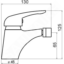 Novaservis Titania Hit - Robinetterie de bidet avec vidage, chrome 95511,0
