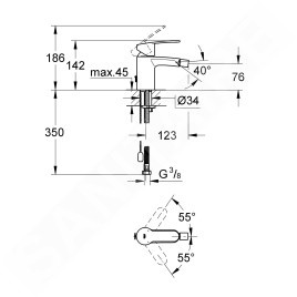 Grohe Eurostyle Cosmopolitan - Mitigeur de bidet S, chrome 33566002