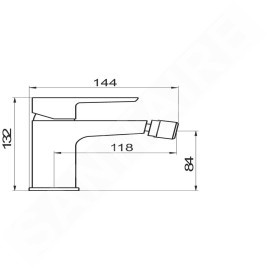 Novaservis Metalia 58 - Mitigeur de bidet avec vidage, chrome 58011,0