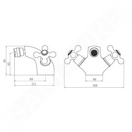 Novaservis Ferro Antica - Mitigeur bidet, bronze BAI6BR