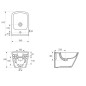 Cersanit City - Bidet suspendu, trou pour robinet, blanc K35-045