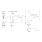 Cersanit Inverto - Mitigeur de bidet, doré S951-289