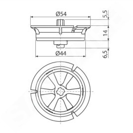 Alcadrain Toilet accessoires - Contrôleur de débit d'eau P115