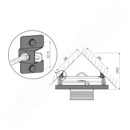 Alcadrain Accessoires - Adaptateur pour montage en angle, acier inoxydable M918