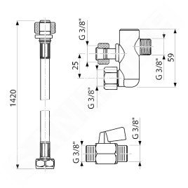 Alcadrain Accessoires - Kit de raccordement pour toilettes et bidets P192