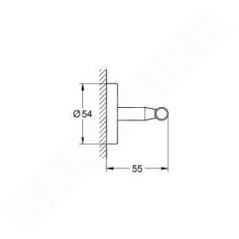 Grohe BauCosmopolitan - Patère pour peignoir, chrome 40461001