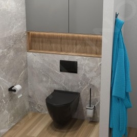 kielle Vega - Porte-papier toilette, noir mat 40418004