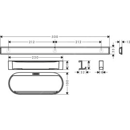 Hansgrohe WallStoris - Accessoires de salle de bain, noir mat 27967670