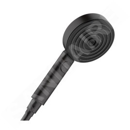 Hansgrohe WallStoris - Set de pommeau de douche 105, 3 jets, thermostat et accessoires de salle de bain, noir mat 24250670