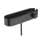 Hansgrohe WallStoris - Set de pommeau de douche 105, 3 jets, thermostat et accessoires de salle de bain, noir mat 24250670