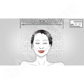 Hansgrohe WallStoris - Set de pommeau de douche 105, 3 jets, thermostat et accessoires de salle de bain, noir mat 24250670