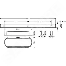 Hansgrohe WallStoris - Accessoires de salle de bain, blanc mat 27967700
