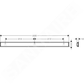 Hansgrohe WallStoris - Barre murale 500 mm, blanc mat 27902700
