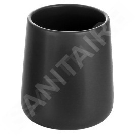 Aqualine Accessoires - Verre pour brosses à dents et dentifrice, noir 08137