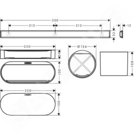 Hansgrohe WallStoris - Accessoires de salle de bain, noir mat 27968670