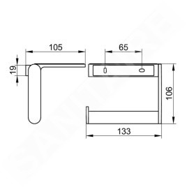 Keuco Plan - Porte-papier toilette avec étagère, chrome 14973010000