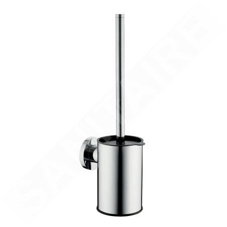 Novaservis Ferro Smile - Brosse WC murale avec support, acier inoxydable poli ASM14