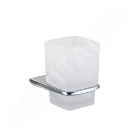 kielle Vega - Verre pour brosse à dents et dentifrice, verre mat / chrome 40018000