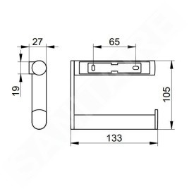 Keuco Plan - Porte-papier toilette, noir mat 14962370000
