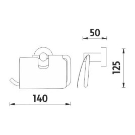 kielle Oudee - Porte-papier toilette avec couvercle, chrome 40402020