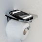 Steinberg 450 - Porte-papier toilette avec étagère, chrome 450 2820