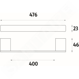 Nimco Kibo - Porte-serviettes, longueur 400 mm, chrome Ki 14046-26