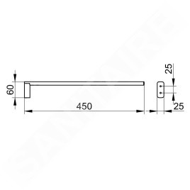 Keuco Edition 400 - Porte-serviettes, longueur 450 mm, chrome 11520010000